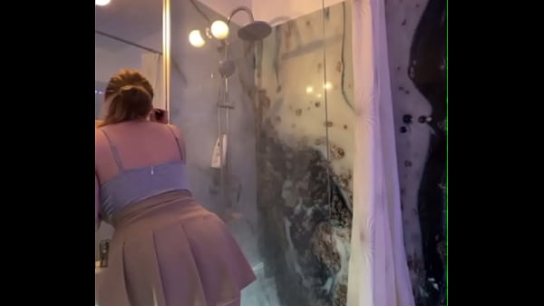 Masturbating with big dick in the bathroom 