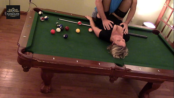 Play MP4 - Hot MILF wife gets a hard handling on pool table&period; Huge tits rocking&period;