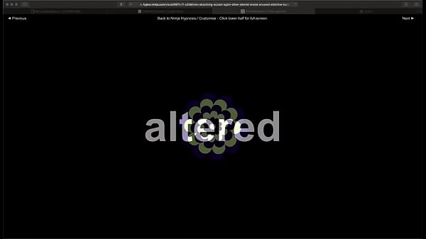 Flashing shapes transformation visuals conversion pov 