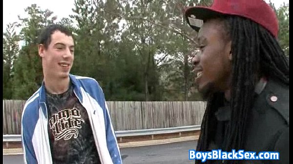 Muscular Blacg Gay Dude Fuck White Twink With His BBC 04