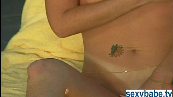 Super hot blonde by the pool 