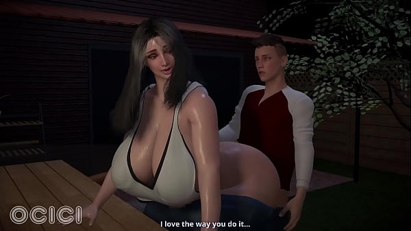 I fuck my big ass neighbor while a stranger watches us from behind the fence - 3D Hentai - OCICI 