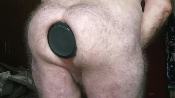 Huge Butt Plug locked in my Ass up close. 