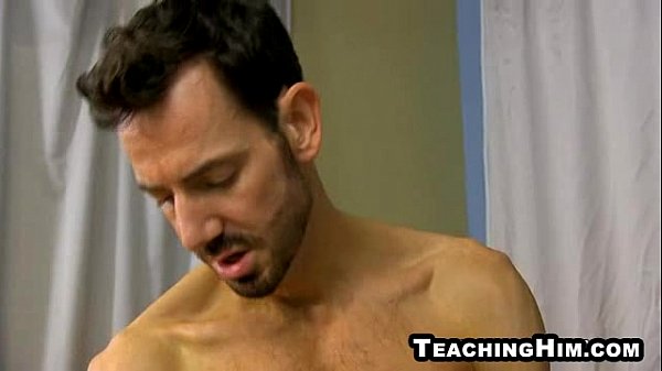 Kyler Moss sucking and tugging a mature hunks cock