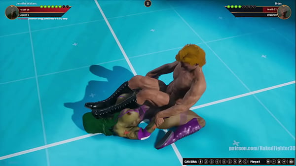 Jennifer vs brian nf3d mixed kinky femdom combat 