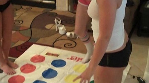 Sexy lesbian teens playing twister