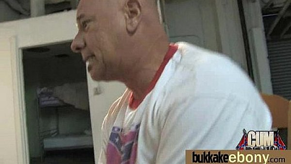 Dirty ebony whore banged and covered in cum interracial 15