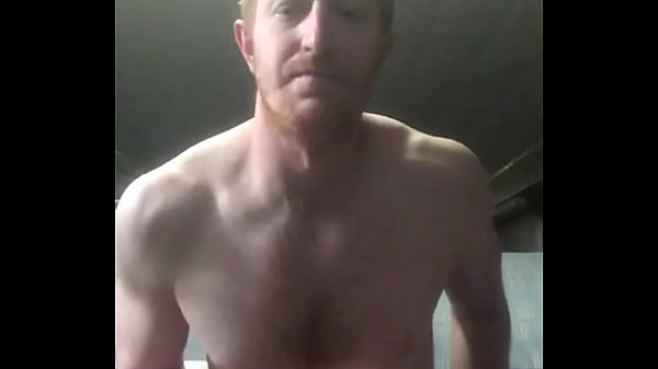 Redhead jerks and eats 