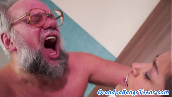 Teen fucks old grandpa