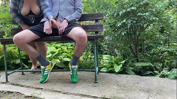 Natural breasted stepmom made me cum outside 