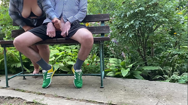 Hot natural breasted MILF milks me in the_park