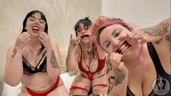 4k chubby girls silly faces saliva mouth tongue teeth fetish 