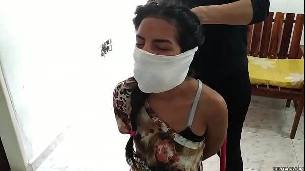 Wild latina milf does crazy foot licking on helpless bound teenage girl