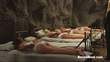 Busty Lesbian Slaves Touching And Orgasming With Naughty Voyeur Madame thumbnail