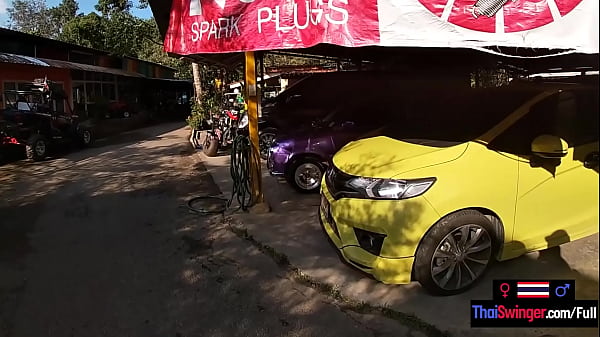 Amateur Thai teen girlfriend POV blowjob after a_day out having fun