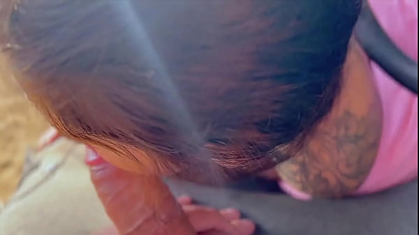 Cutie with big boobs sucks the car to_a stranger