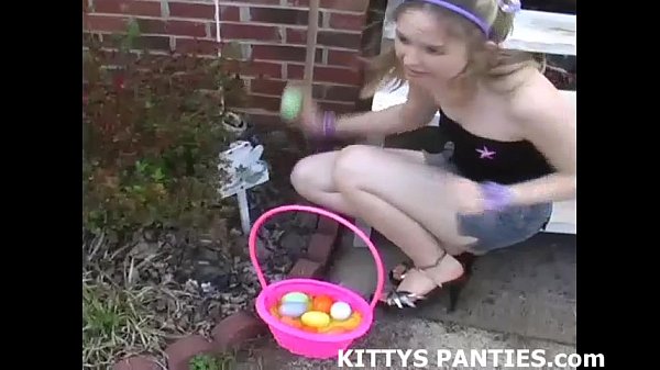 Cute Kittyflashing her panties while doing a puzzle