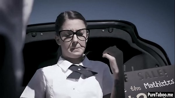 Cute nerdy tighty teen DP fucked in_a threesome_sex