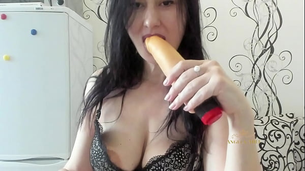 Young husband cumshot on MILF face and_tits after blowjob Angela MILF