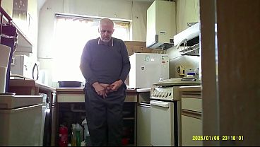Fat old grandpa proudly says: look at my llittle soft dick video thumbnail