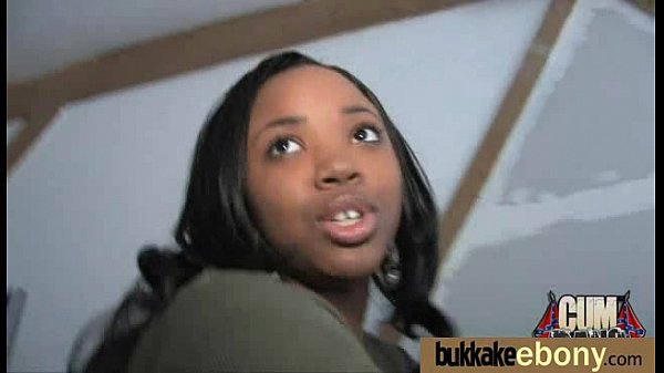 Hot ebony chick in interracialgangbang 26