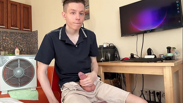 Young Slim Twink Edges For Ages Then Massive Eruption