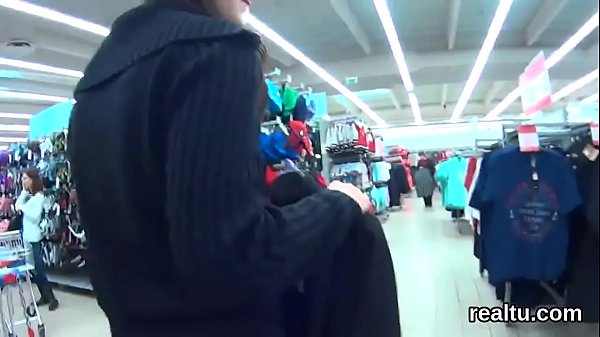 Charming czech teen is tempted in the mall and screwed in pov 