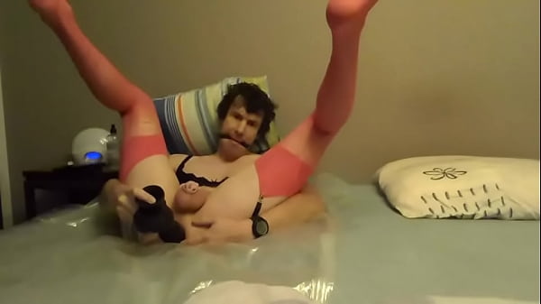 sissy playing with her big black dlido