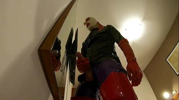 Cumshots on mirror viewfrom below