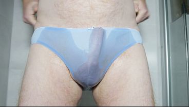 Erect Cock Pissing In Panties Part 1