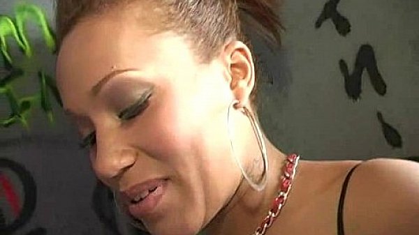 Ebony Slut Fucks A White Gloryhole Cock In Her First Interracial Scene 5 