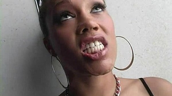 Ebony Slut Fucks A White Gloryhole Cock In Her First Interracial Scene 5 