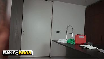 Bangbros shalina devine calls for plumbing help and ends up taking anal and cum on her face