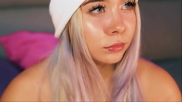 Sexy blonde webcamer seduces you with_her chubby naked body after her boyfriend creampied_her pussy