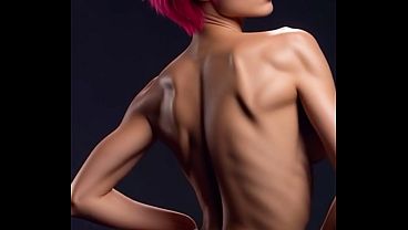 Pink petite size showing off ai generated 