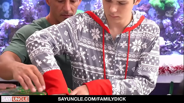 Stepsons Giving Stepdad Some Christmas Joy 
