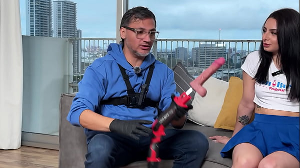 Almendra wants to jump right_into action and_be drilled with_a dildo_Juan Bustos Podcast