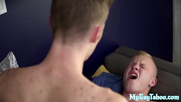 Tattooed stepbrother stud barebacked and rimmed after BJ