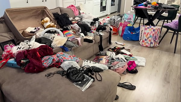 Play MP4 - Hot sexy skinny girl in black stockings and leather skirt plays with balls and teases a big cock guy