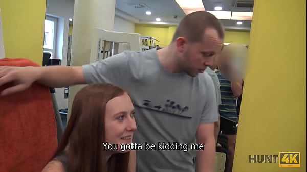 HUNT4K. In empty gym hunter pays_greedy cuckold cash and impales his GF