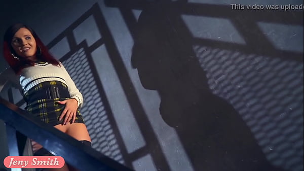 My Shadow: Jeny Smith teasing you with_High heels, Mini skirt and Stockings