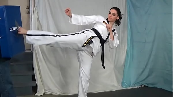 Frances marino is a 4th degree black belt she demonstrates different styles of kicks that can fend off an attacker you c 