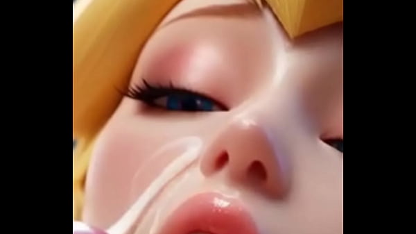 Gamer princess slobbering and swallowing 