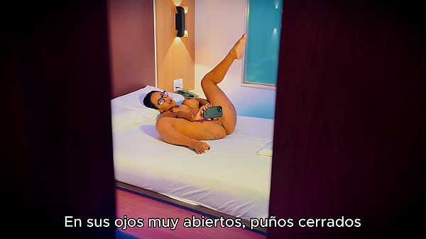 Stepmother masturbates while her stepson secretly watches her