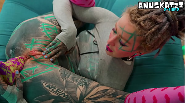 skinny_Tattoo girl plays with her ANAL_hole sextoy masturbation