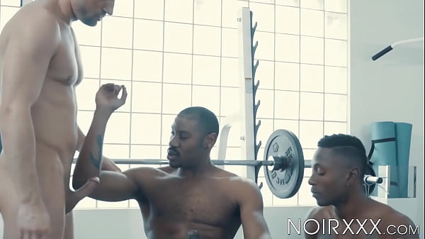 Hot Studs Cock Sucking In Gym Threesome thumbnail