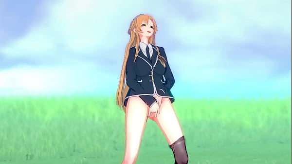 Hentai Asuna Yuuki masturbation_outside