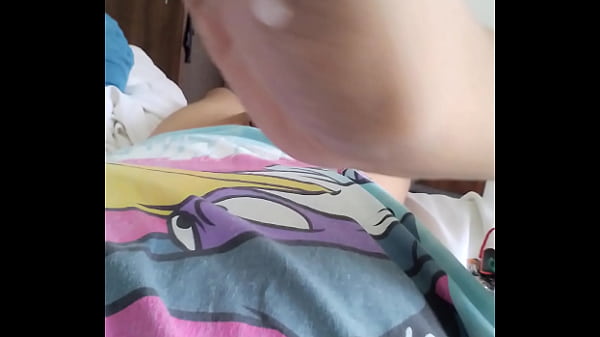 Cumming, eating my own cum, jacking off my uncircumcised cock, full body view. September 26, 2024.