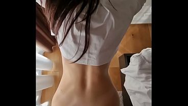 Intense anal fuck after doggystyle cumshot inside the ass of the beautiful girl with big tits 