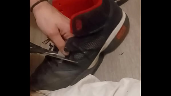 Friend has_fun trashing my_sneakers